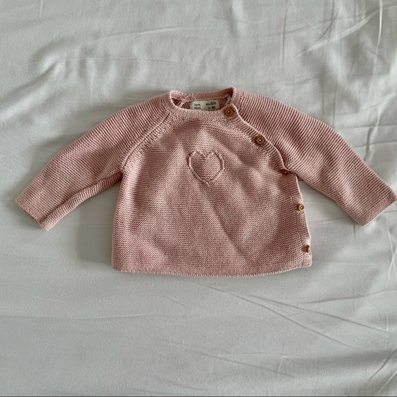 Zara | Pink button up sweater 3-6 months - Picture 1 of 4